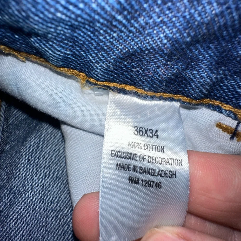 Blue Mountain Mens Carpenter Utility Jeans 36x34 Relaxed Fit Workwear Denim